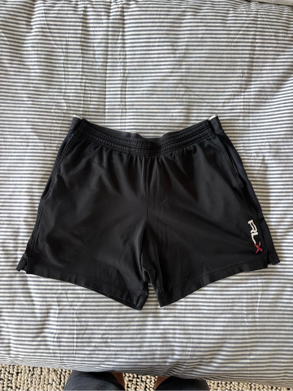 Ralph Lauren Black Athletic Shorts with RLX Logo
